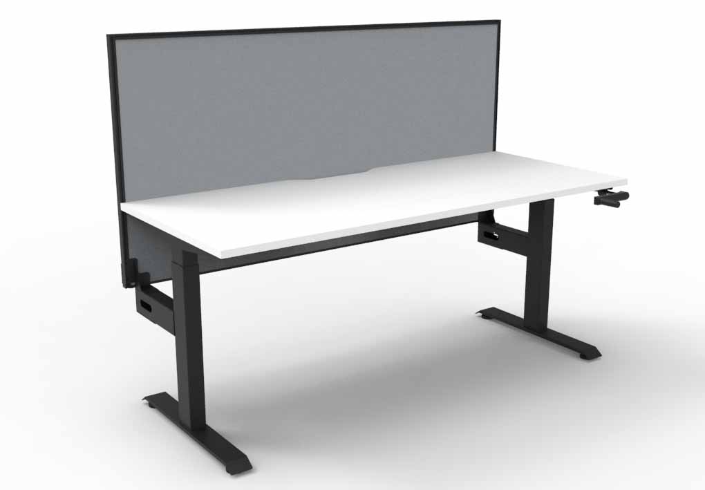 Boost Manual Sit-Stand Single Sided Workstation-with Screen